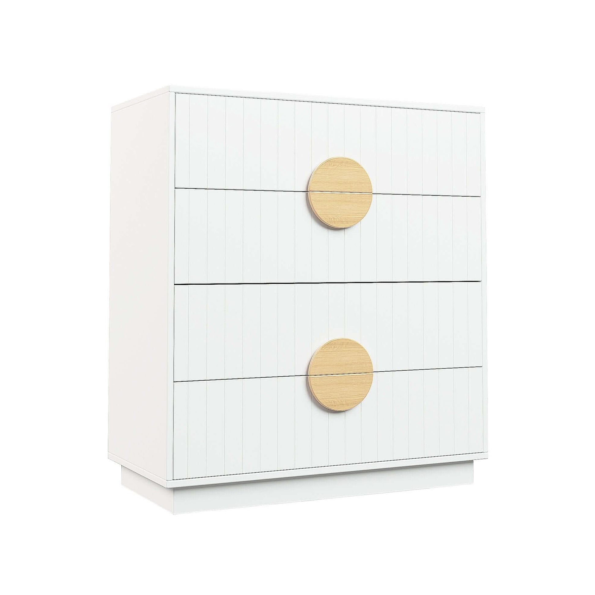 Sarantino Gail White Tallboy Dresser Chest Of Drawers