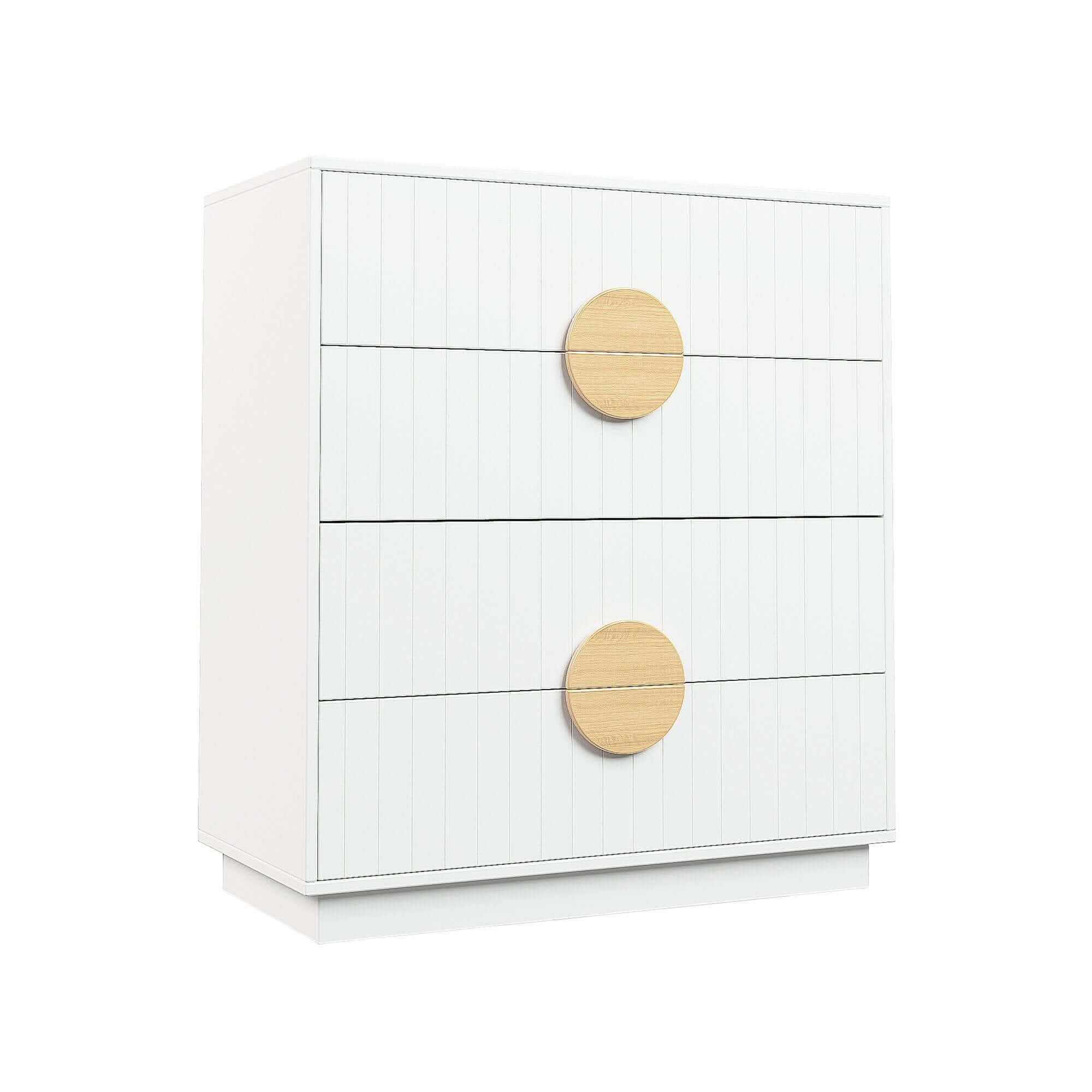 Sarantino Gail White Tallboy Dresser Chest Of Drawers