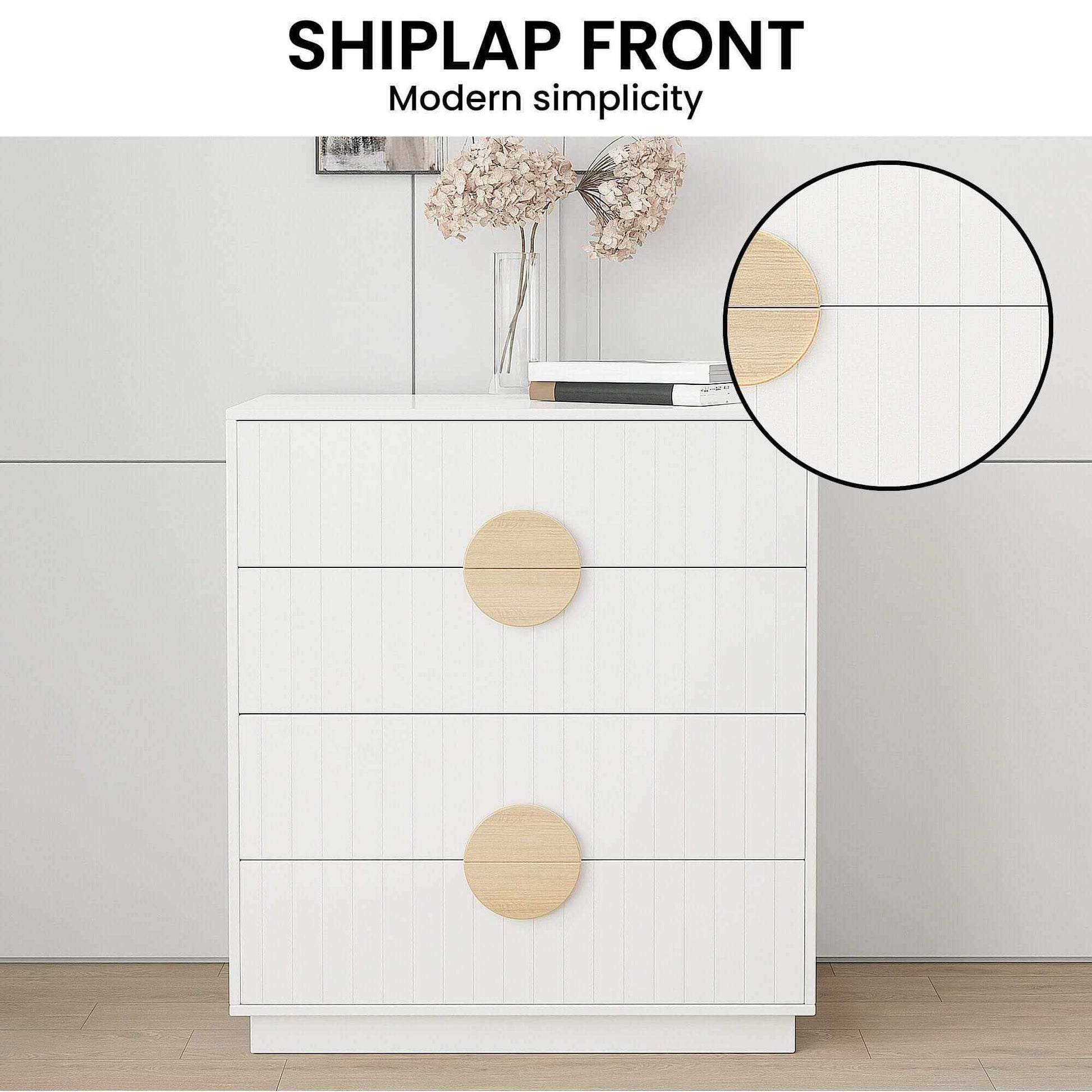 Sarantino Gail White Tallboy Dresser Chest Of Drawers