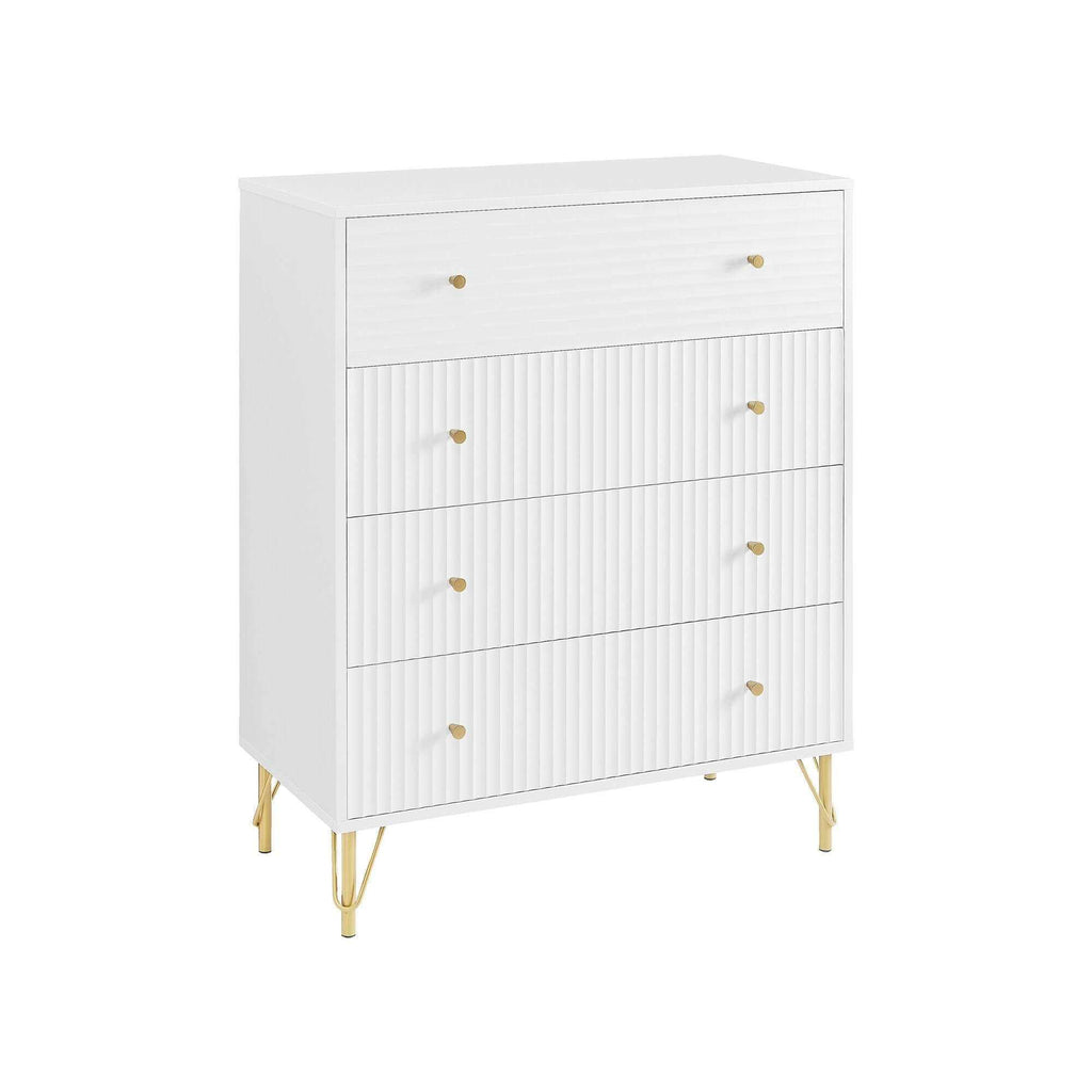 white chest of drawers