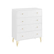 white chest of drawers