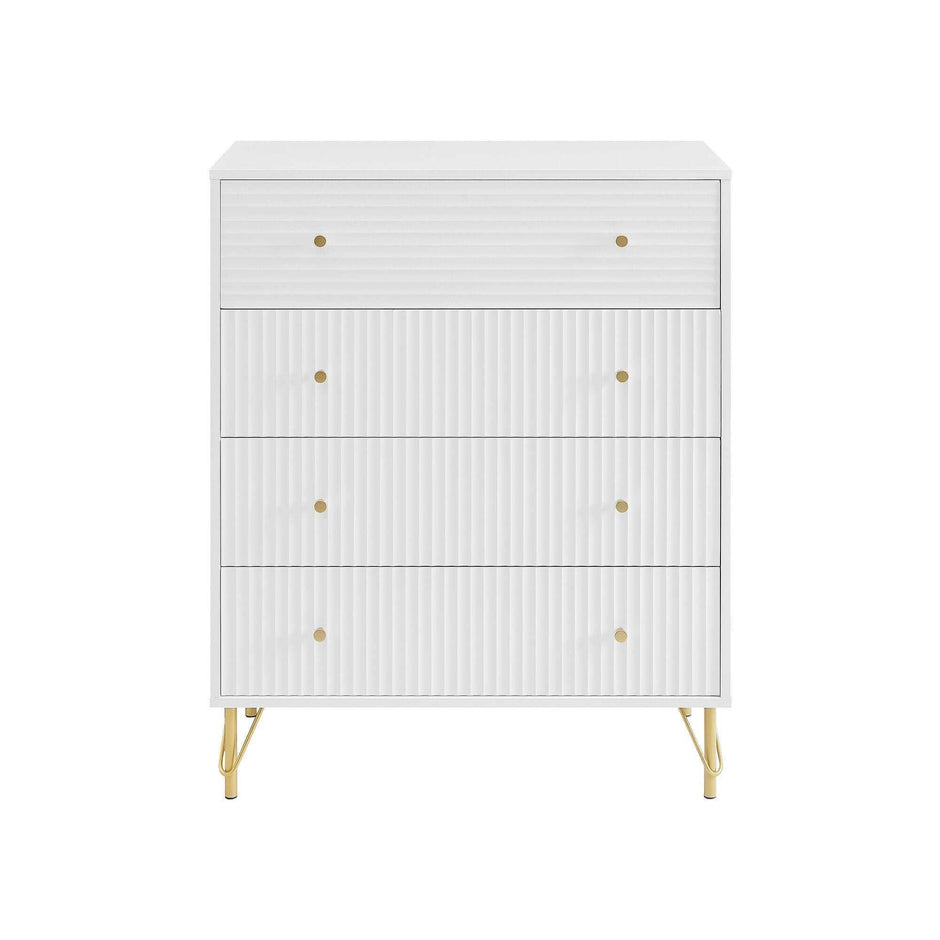 white chest of drawers