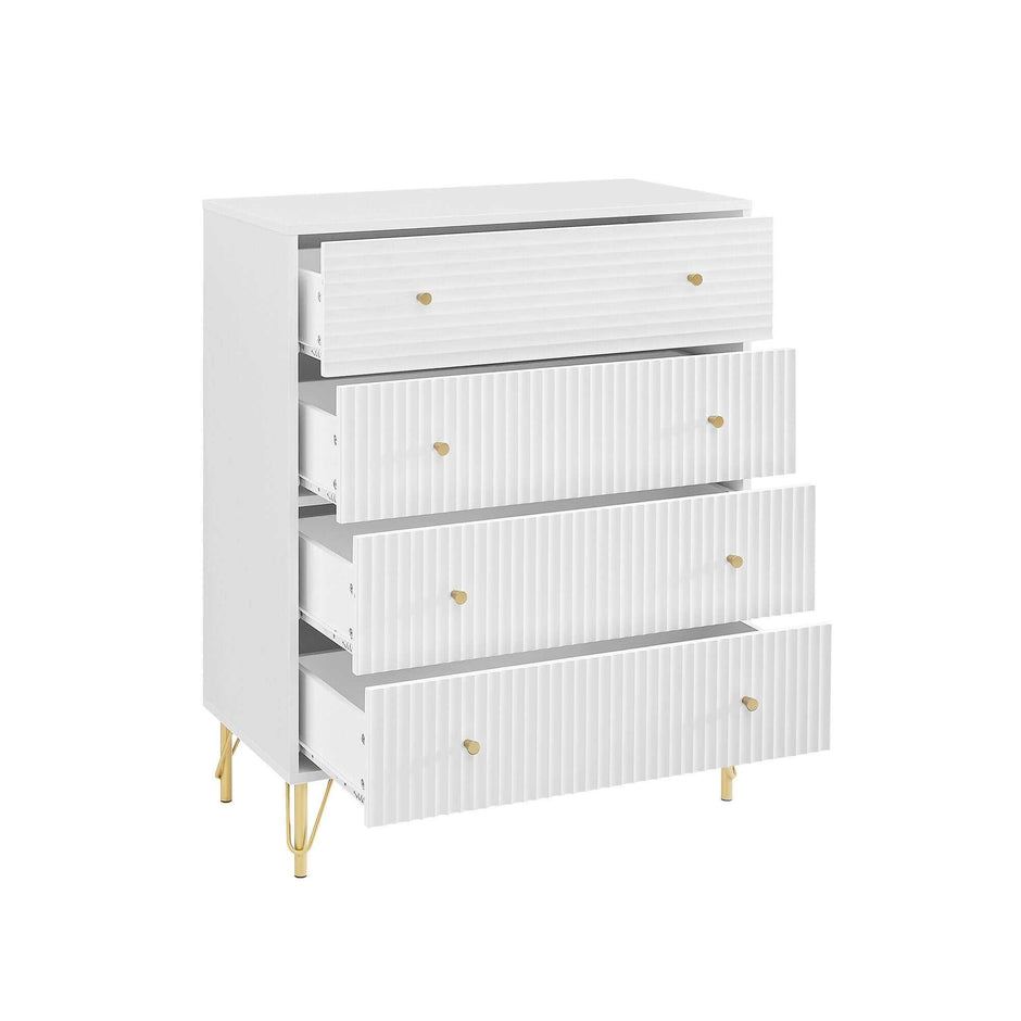 white chest of drawers