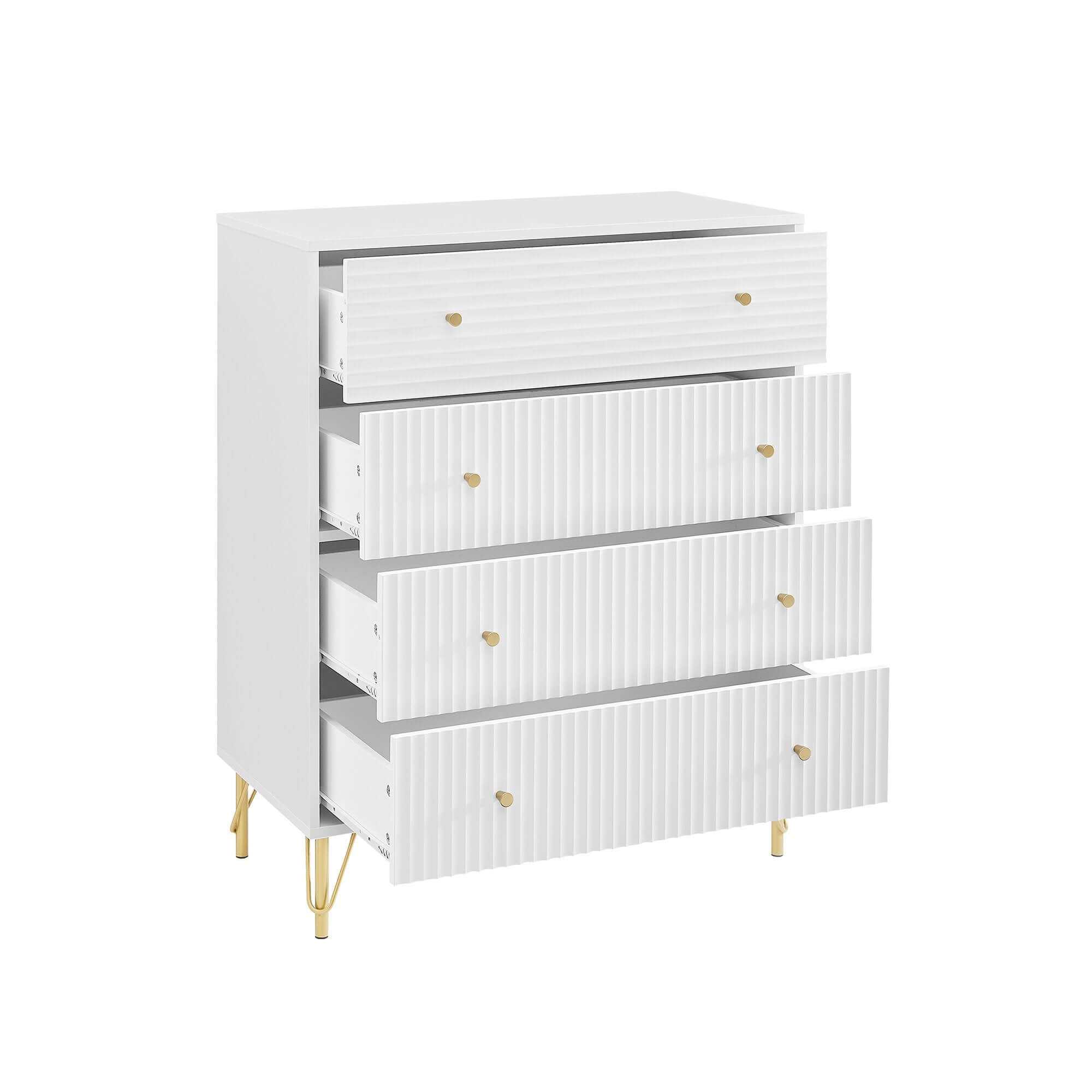 white chest of drawers