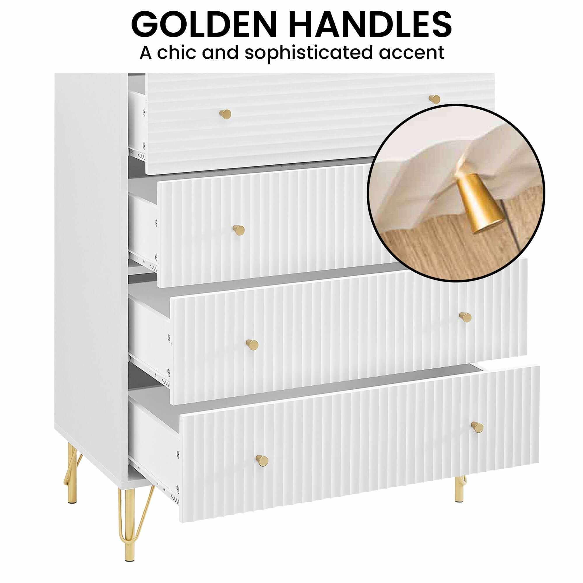 Sarantino Rocco White Chest Of Drawers