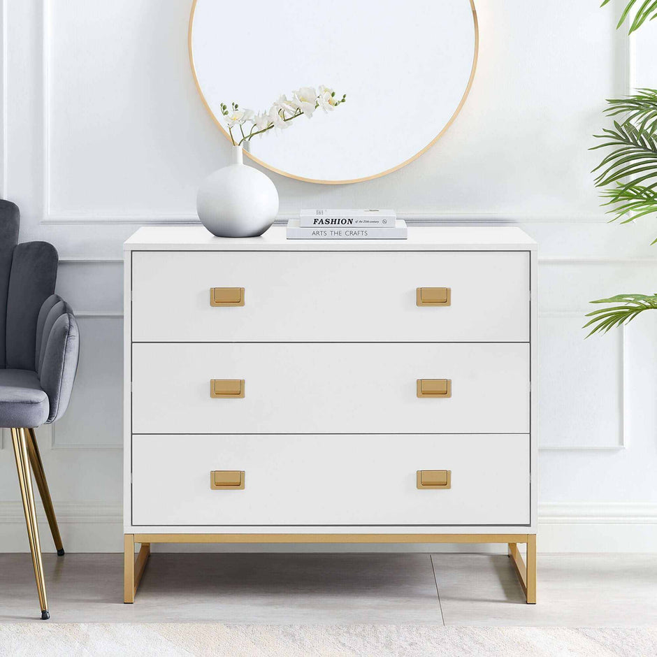 white Chest Of Drawers Tallboy 