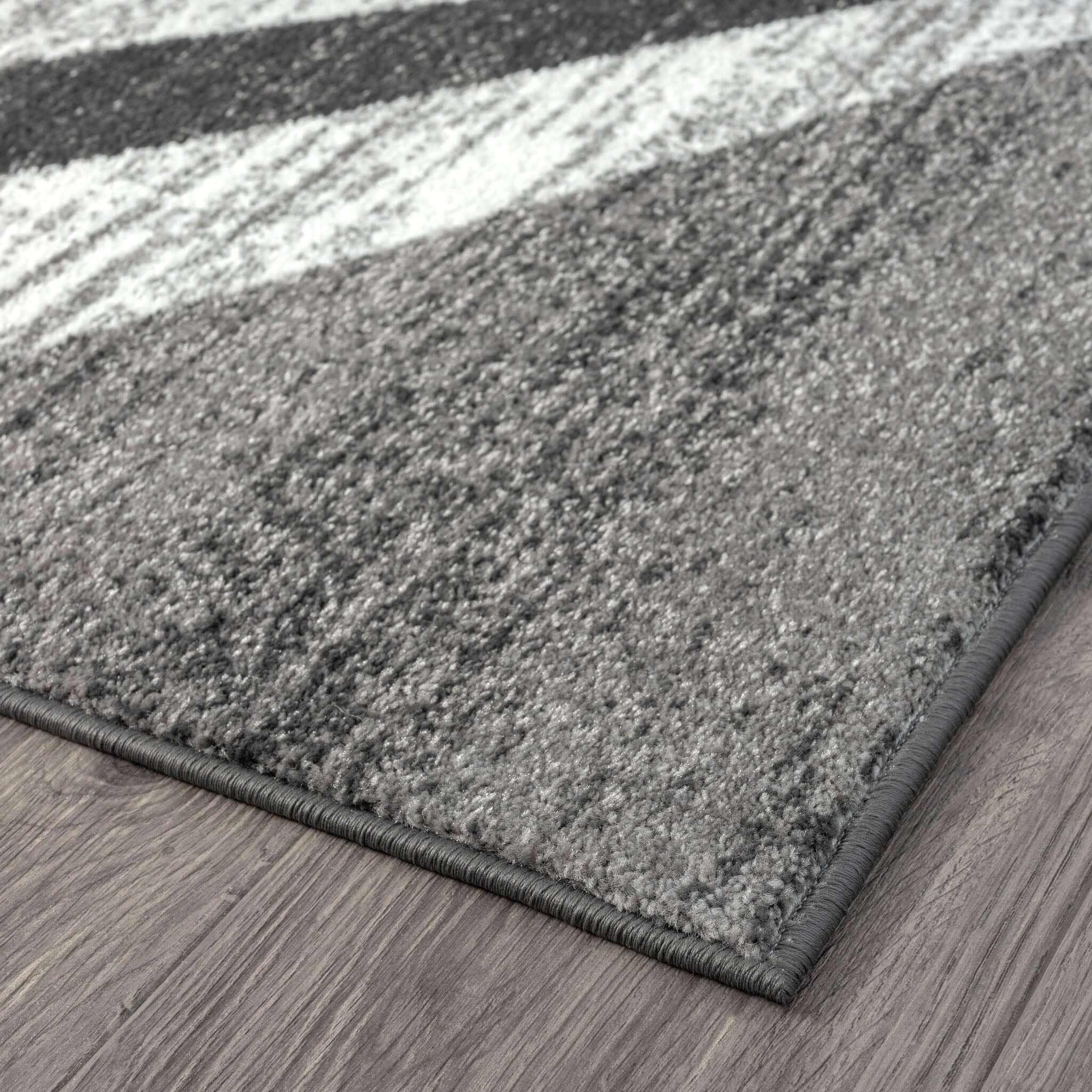 Adore Geometric Textural Rug on Discount - Grey - 200x200