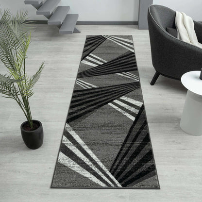 Adore Geometric Textural Rug on Discount - Grey - 200x200