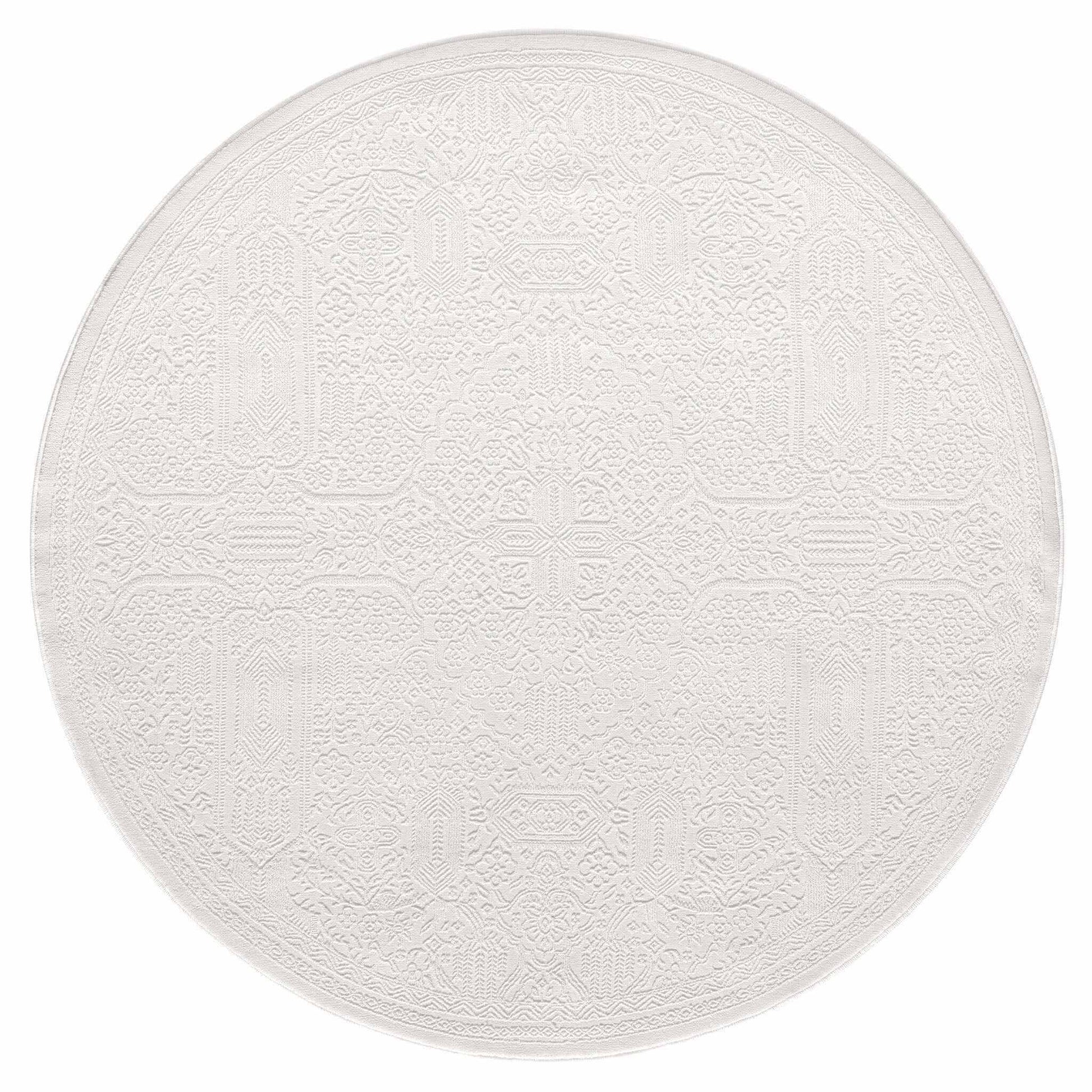 Grande Jacquard Rug - Ivory - 200x200