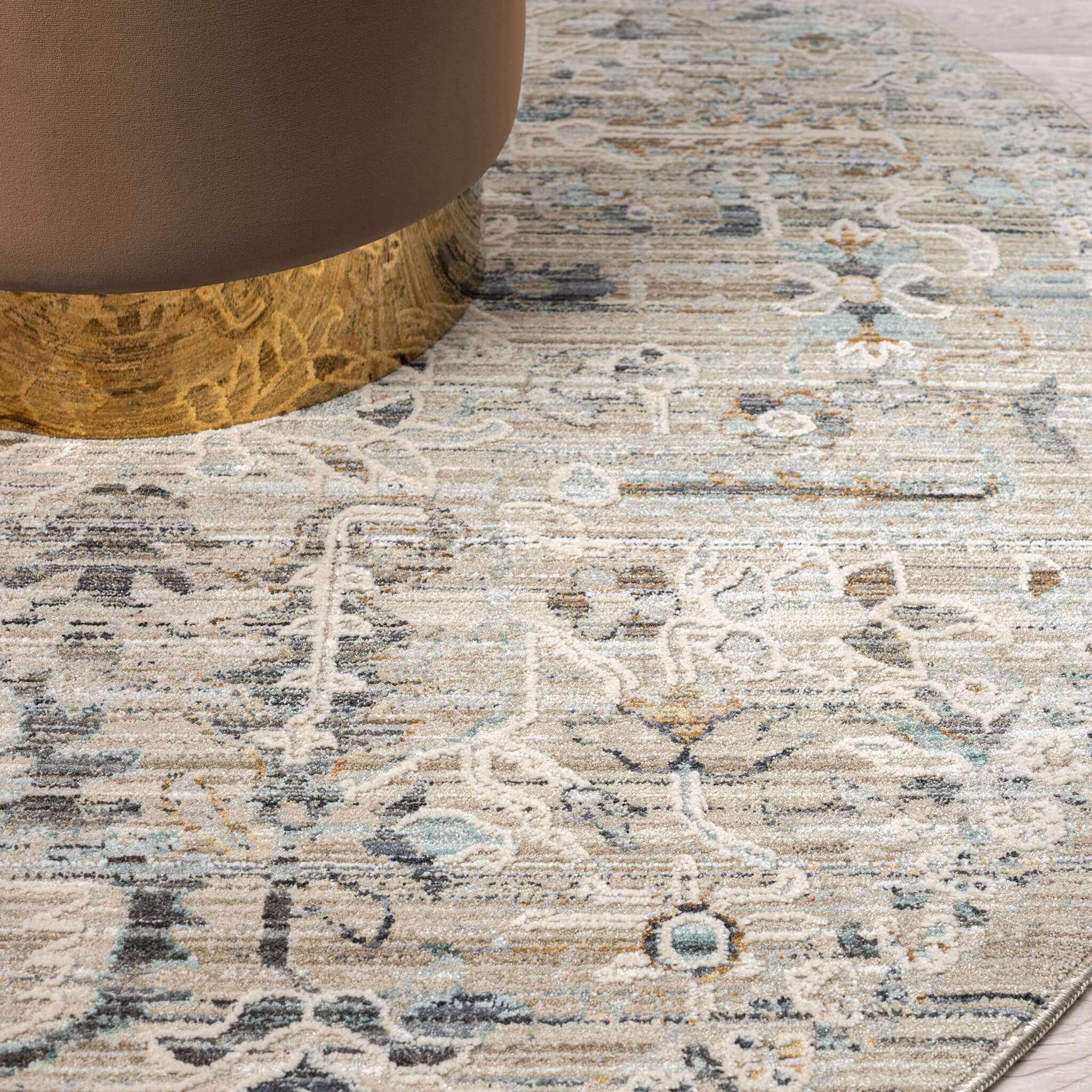 Aubre Contemporary Living Area Rug - Taupe - 200x290