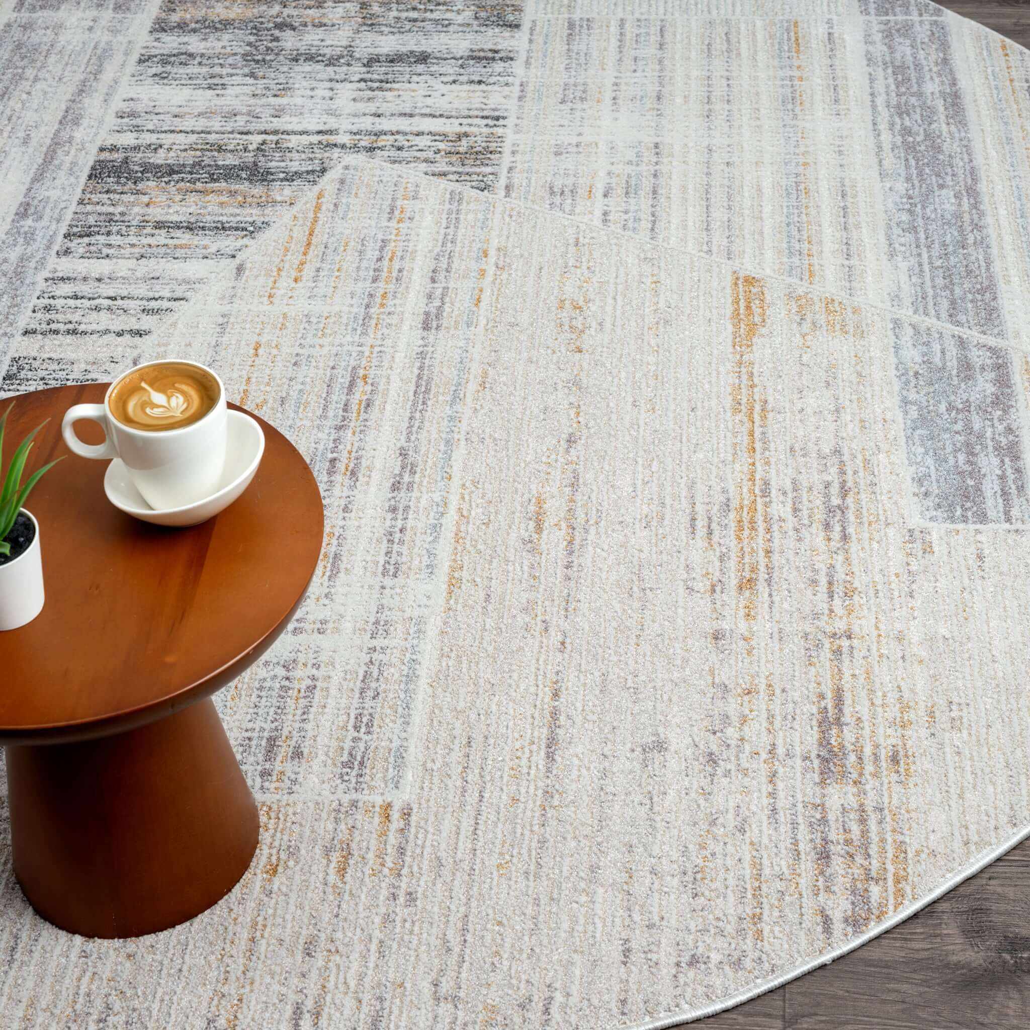 Round Offfice Rugs Round Rug for Office - Amore Premium Slate Rug 240x240