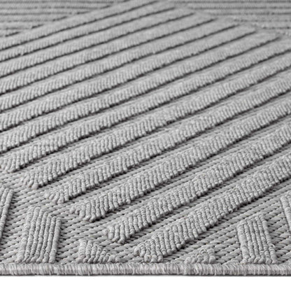 Alpha Indoor Outdoor Rug - Light Grey - 240x330