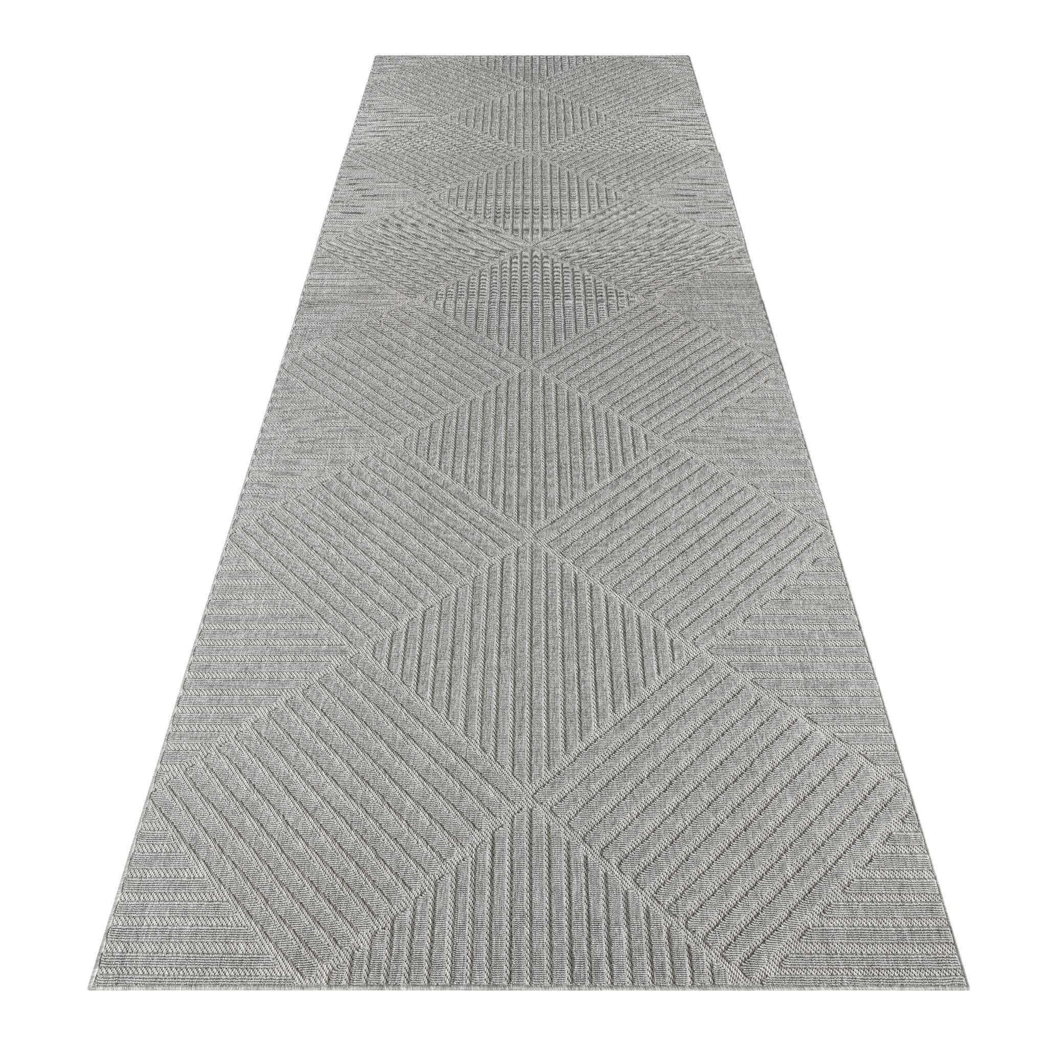 Alpha Indoor Outdoor Rug - Light Grey - 240x330