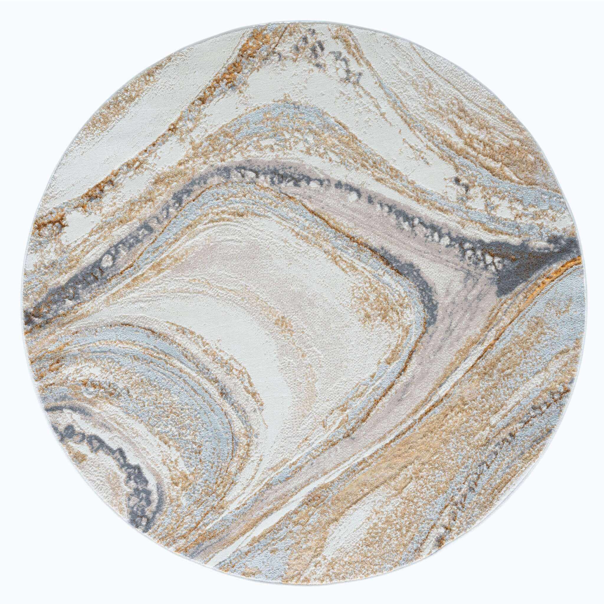 Avani Marble Circle Rug - Sand - 300x400