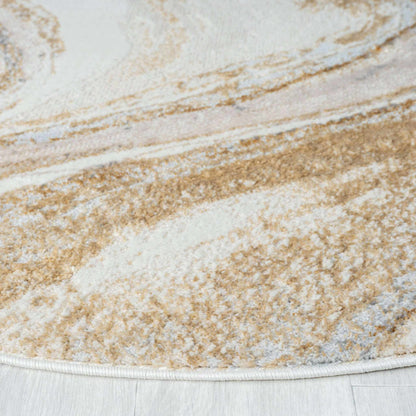Avani Marble Circle Rug - Sand - 300x400