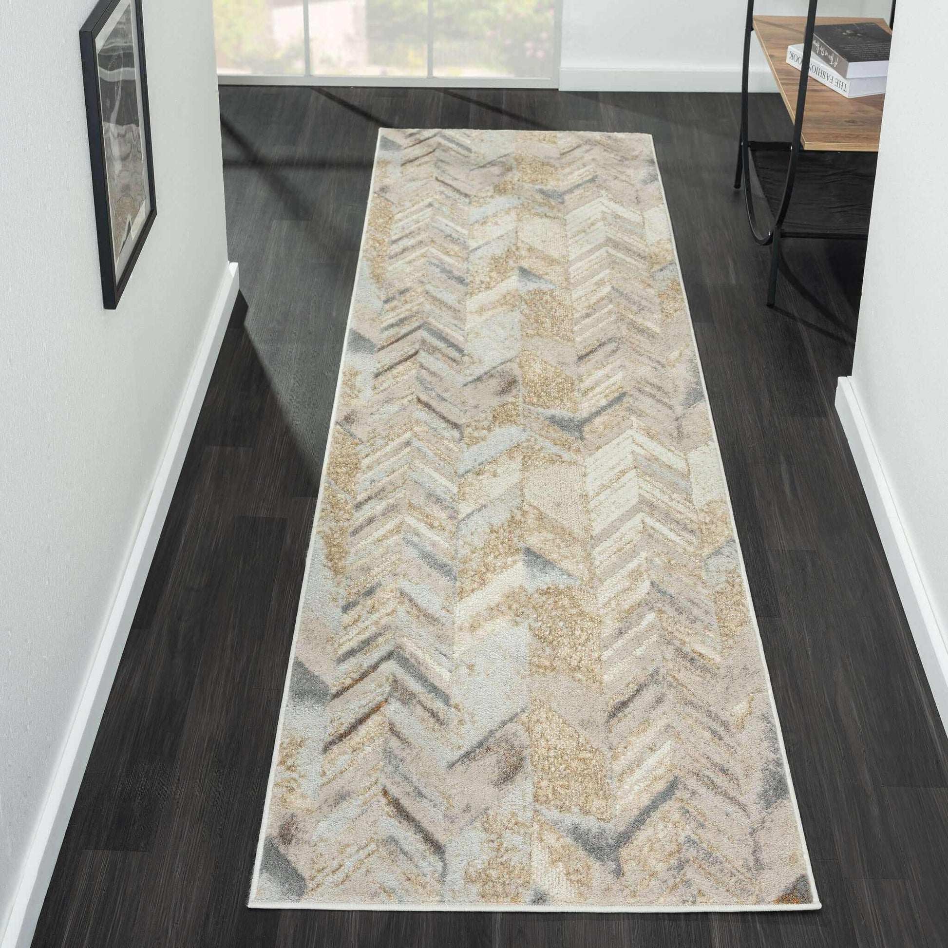 Avani Marble Durable Carpet Rug - Stone - 300x400