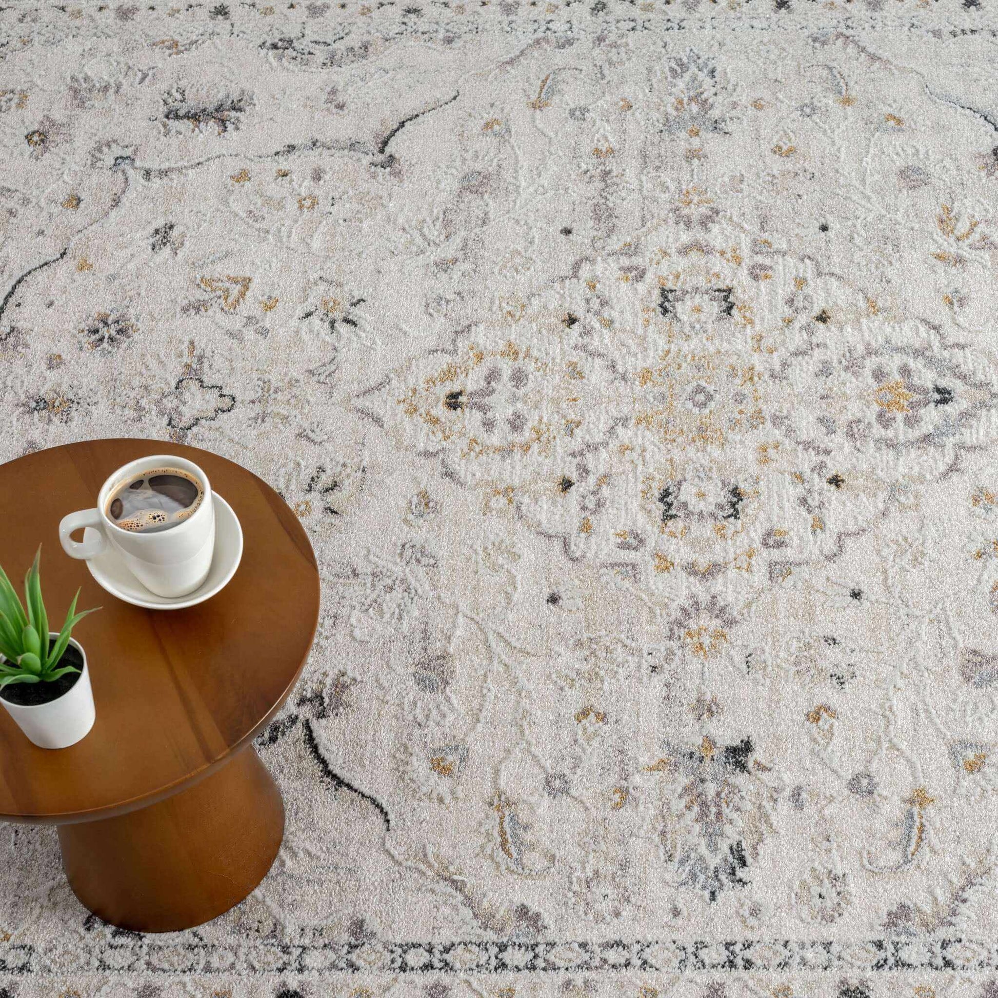 Amore Premium French Country Rug - Stone - 300x400