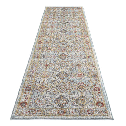 Asher Farhouse Style Country Area Rug - Blue - 300x400