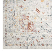 Round Persian Vintage Carpet - Cream - 300x400