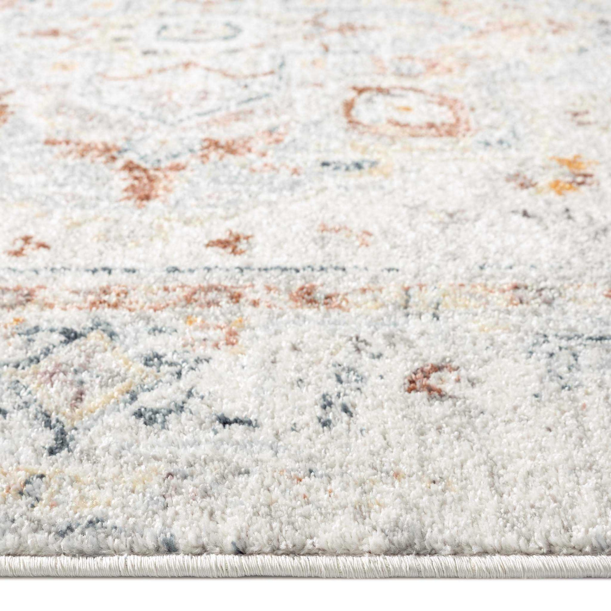 Round Persian Vintage Carpet - Cream - 300x400