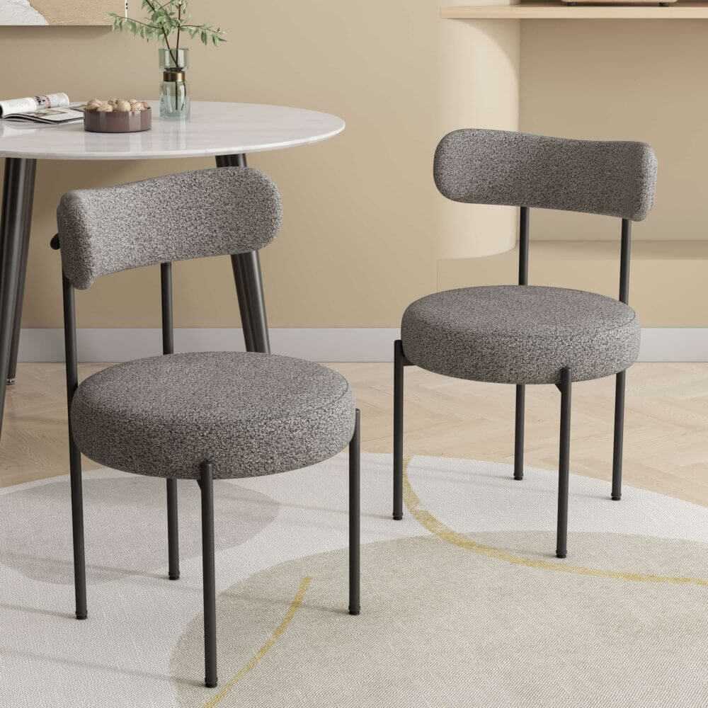 boucle chairs -Upinteriors