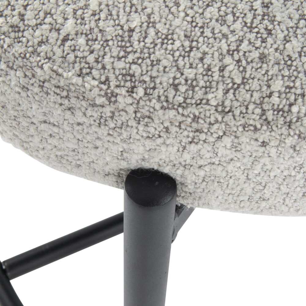 Mila Boucle White Counter Stools