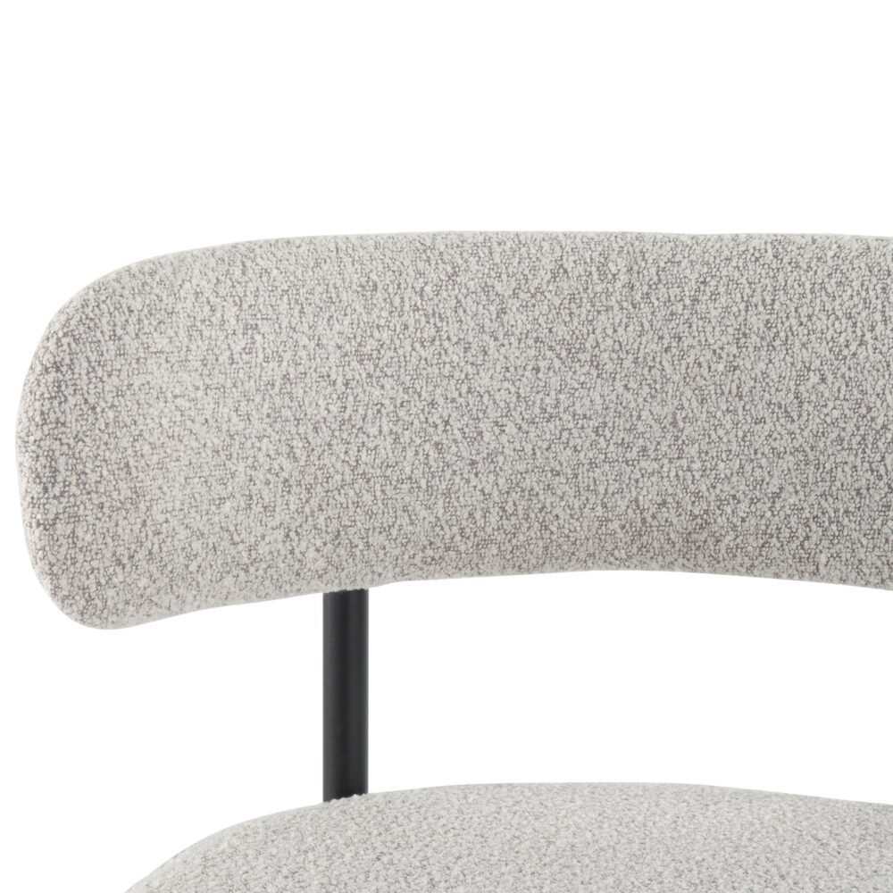 Mila Boucle White Counter Stools