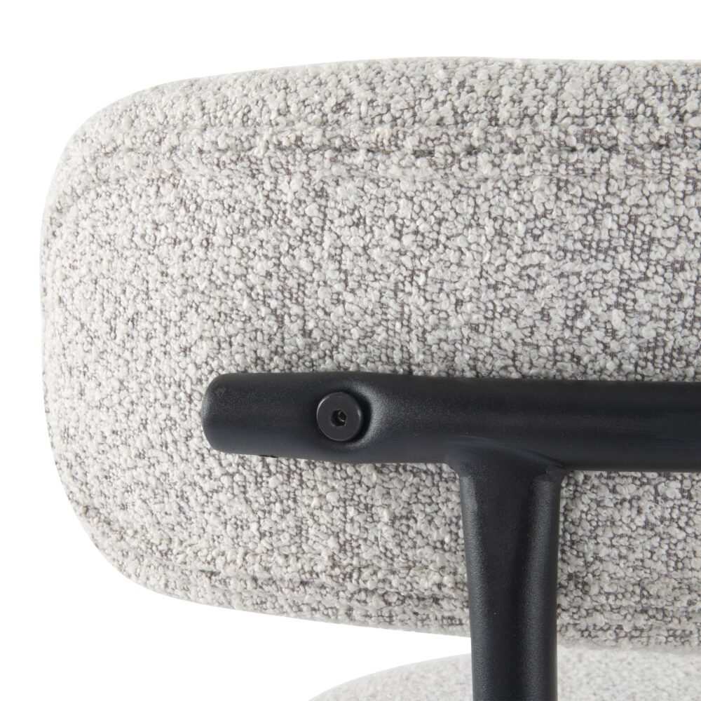 Mila Boucle White Counter Stools