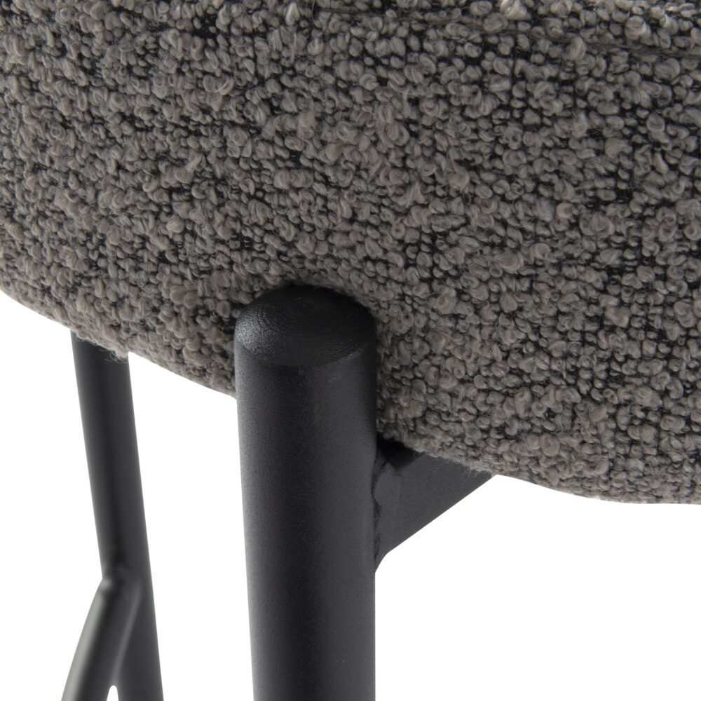 Elsa Contemporary Counter Stools Grey Boucle