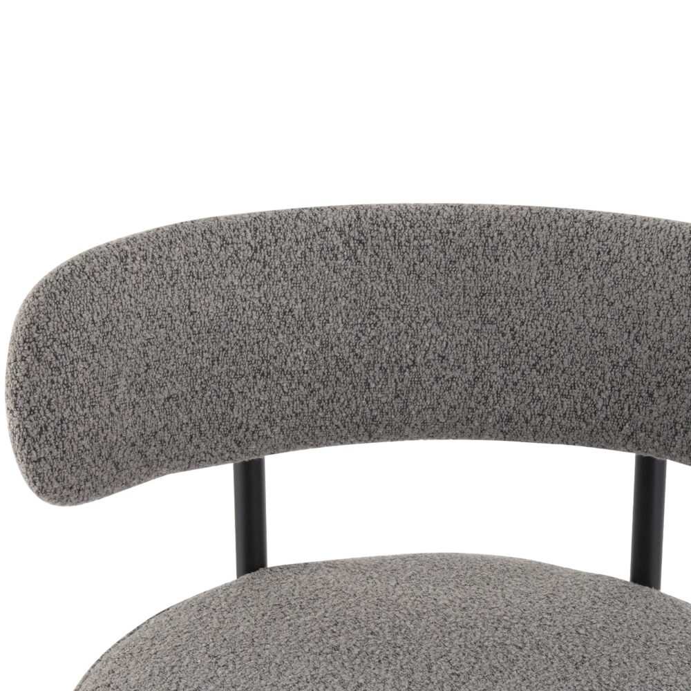 Elsa Contemporary Counter Stools Grey Boucle