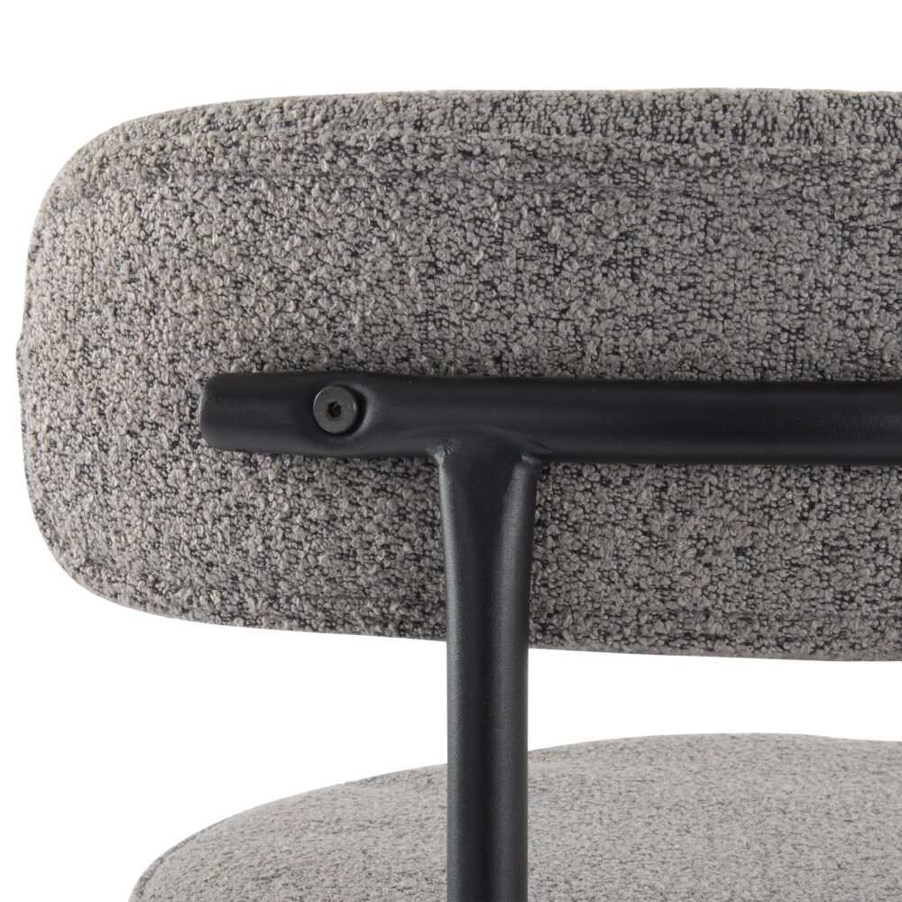 Elsa Contemporary Counter Stools Grey Boucle