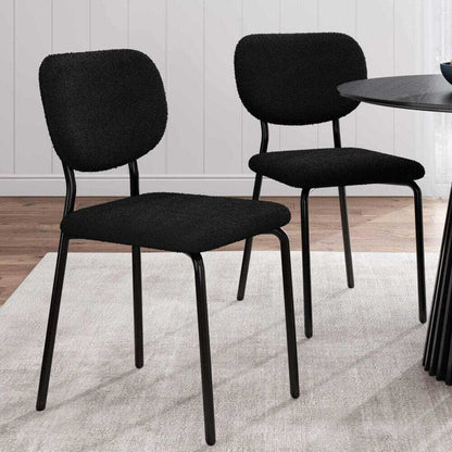 Charcoal Charm Armless Dining Room Chair Duo