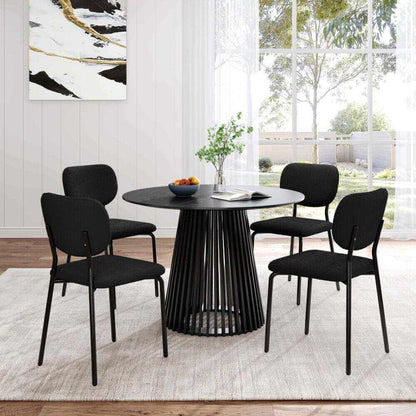 Charcoal Charm Armless Dining Room Chair Duo