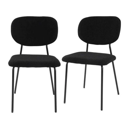 Charcoal Charm Armless Dining Room Chair Duo