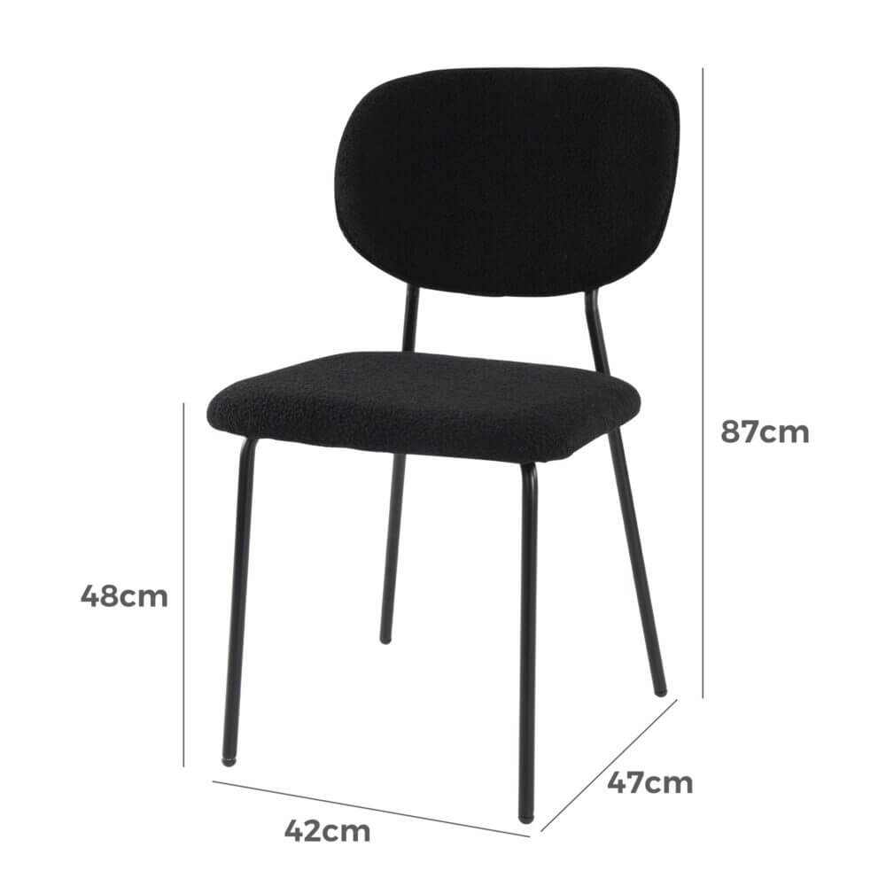 Charcoal Charm Armless Dining Room Chair Duo