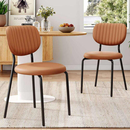 Tan Temptation Luxury Dining Chairs - Set of 2