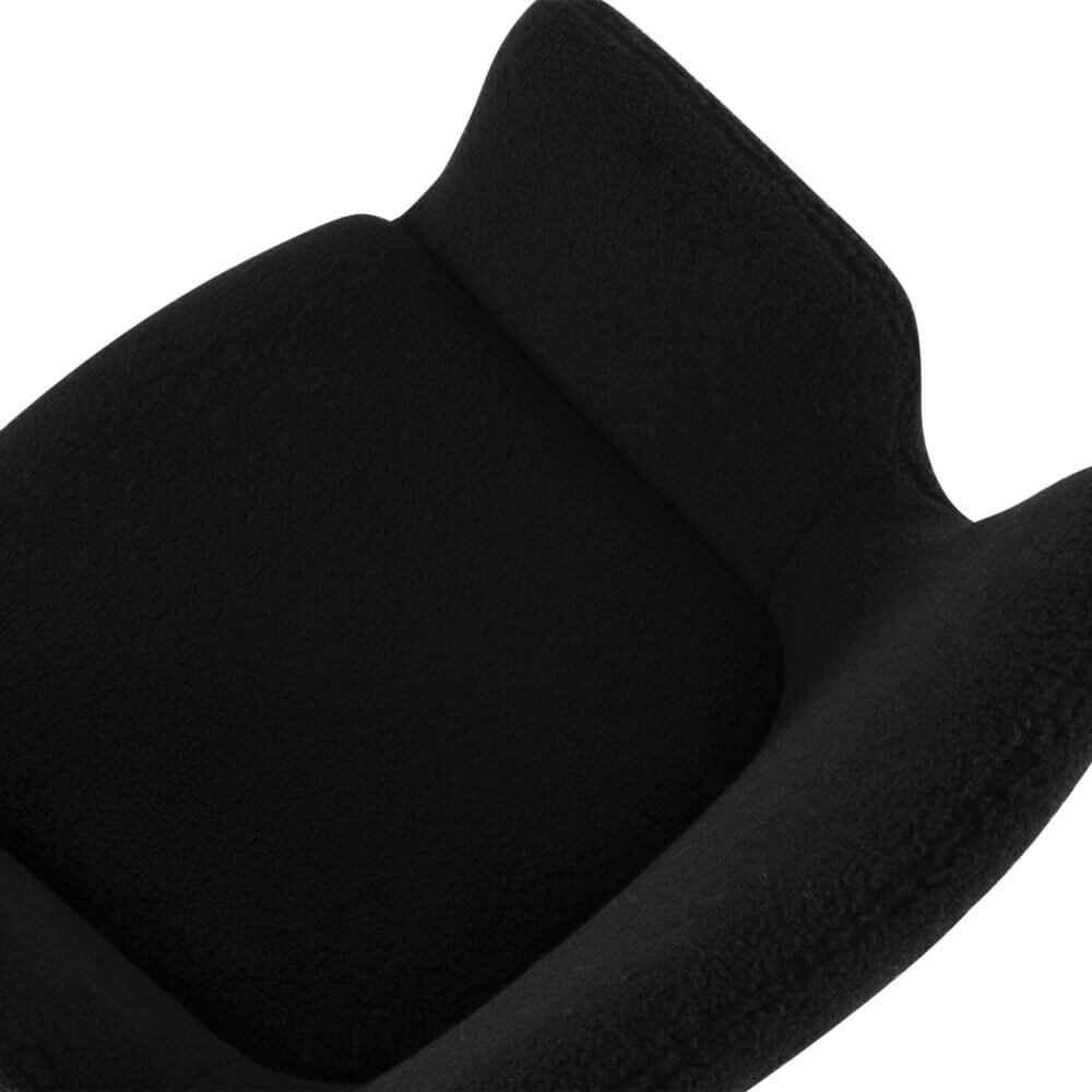 Charcoal Embrace Boucle Teddy Sherpa Fabric Chairs Set
