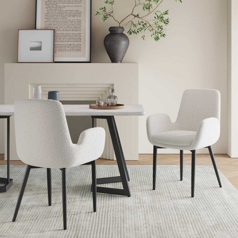 armrest dining chair -Upinteriors