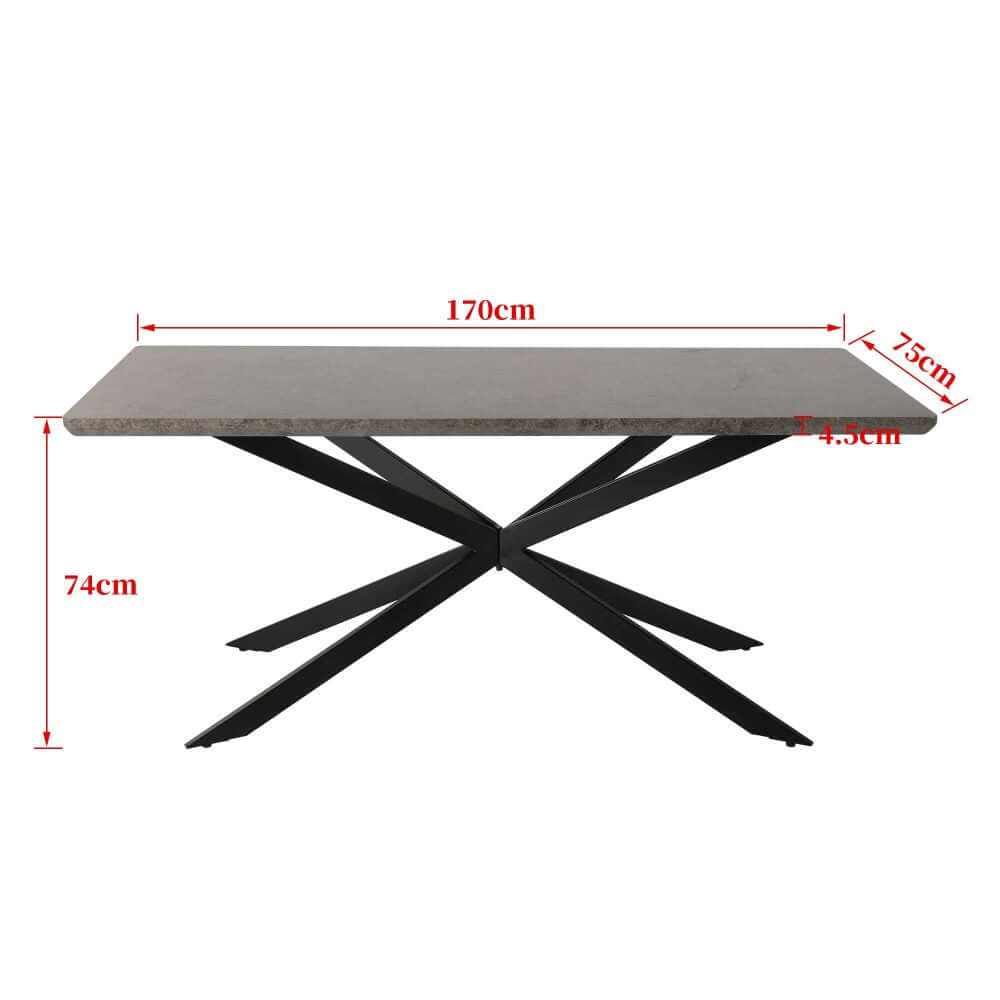 Falcon Rectangular Mid Century Dining Table