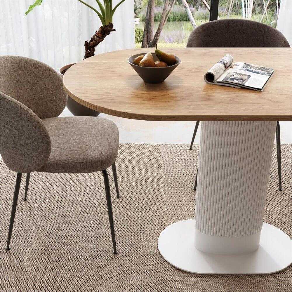 oval dining table