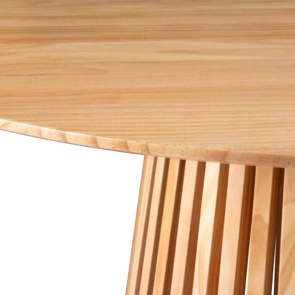 natural wood dining table