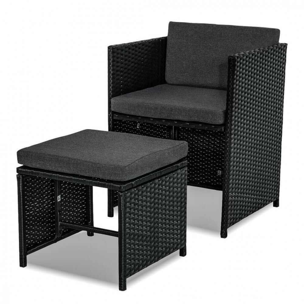 Bali 13PC Outdoor Patio Dining Sets - Black