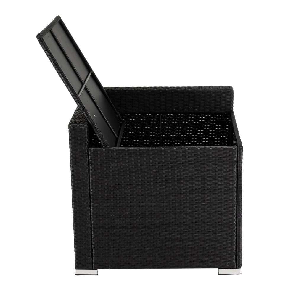 8PCS Outdoor Furniture Modular Lounge Sofa Lizard-Black
