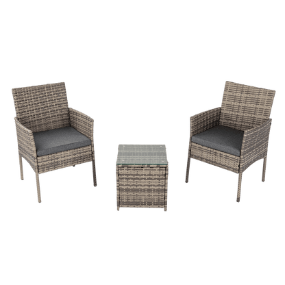 2 Seater PE Rattan Outdoor 4 Pieces Bedroom Suite King Size in Solid W