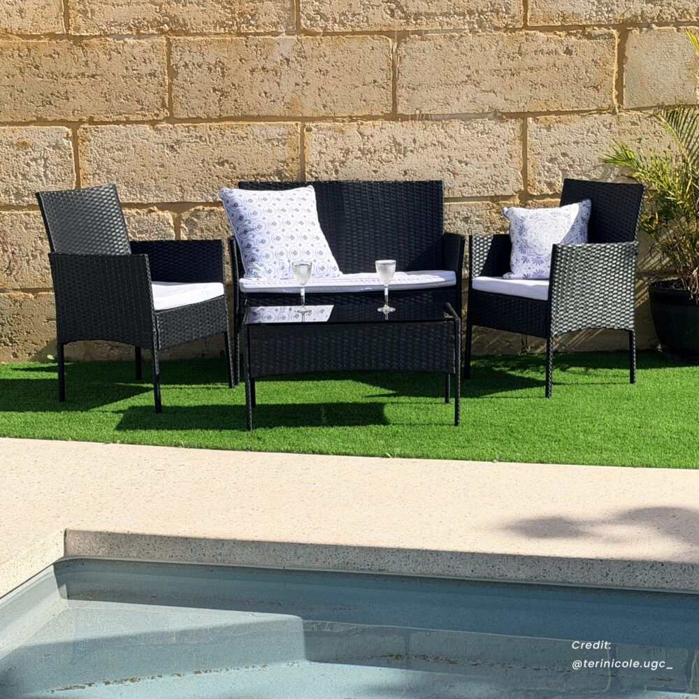 Ville 4-Seater PE Wicker Outdoor Lounge Sofa Set