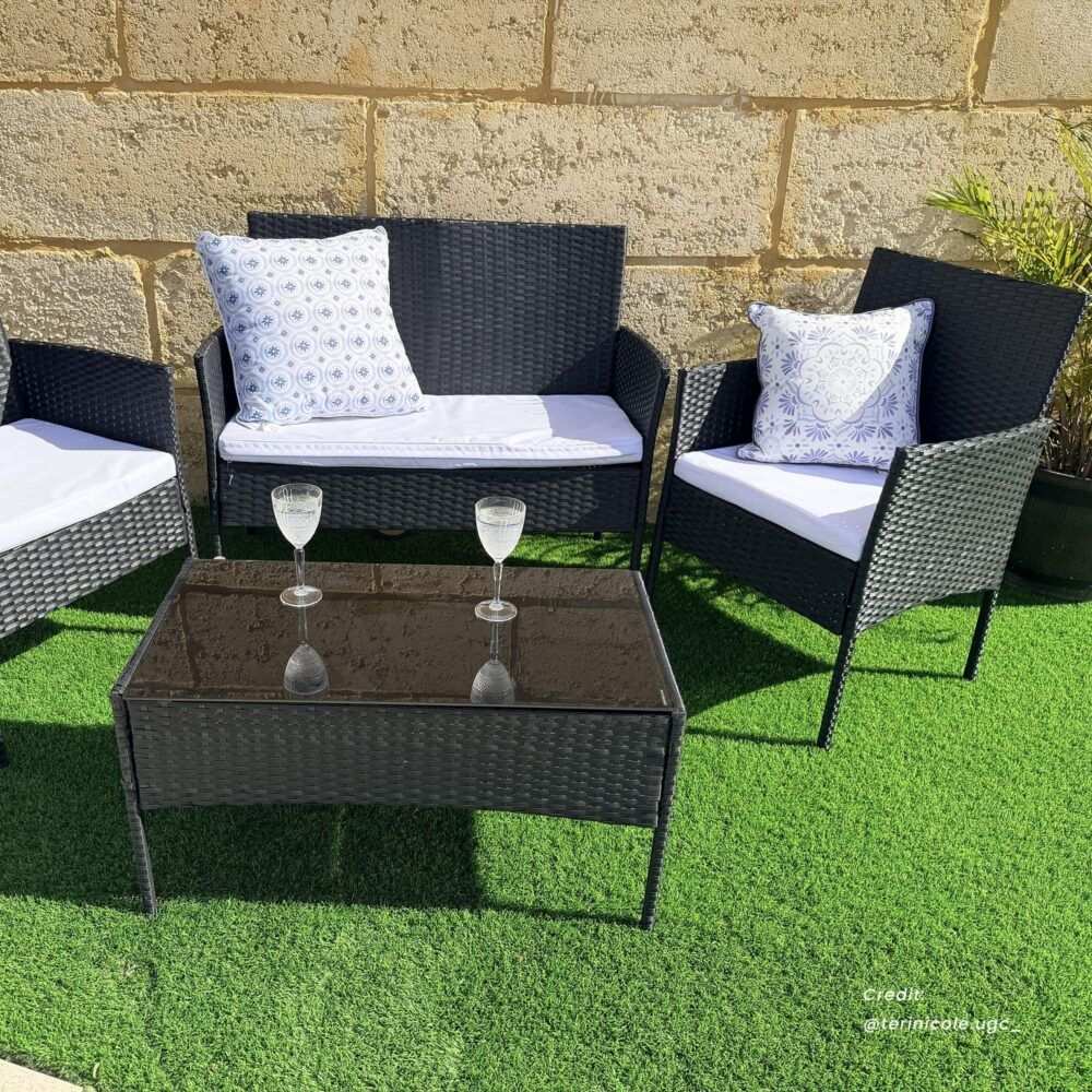 Ville 4-Seater PE Wicker Outdoor Lounge Sofa Set