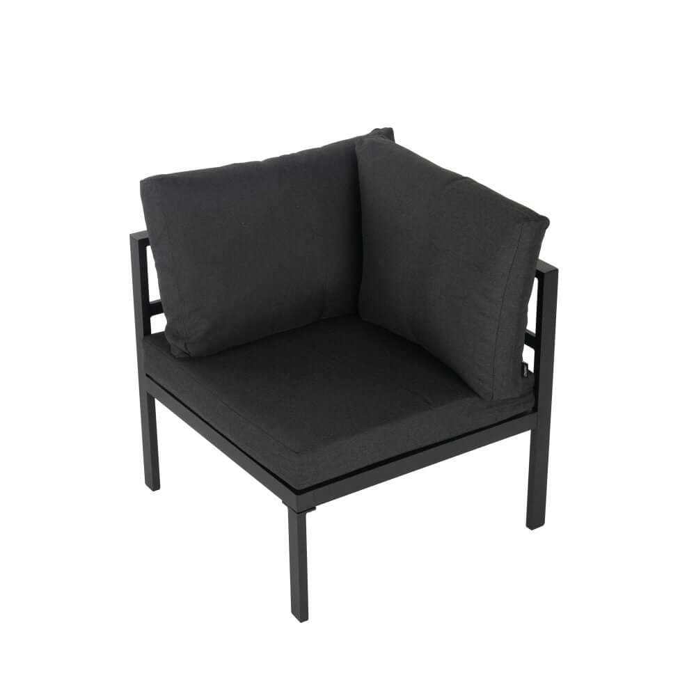 Outdoor 7-Piece Modern Patio Couch Set - Charcoal Grey