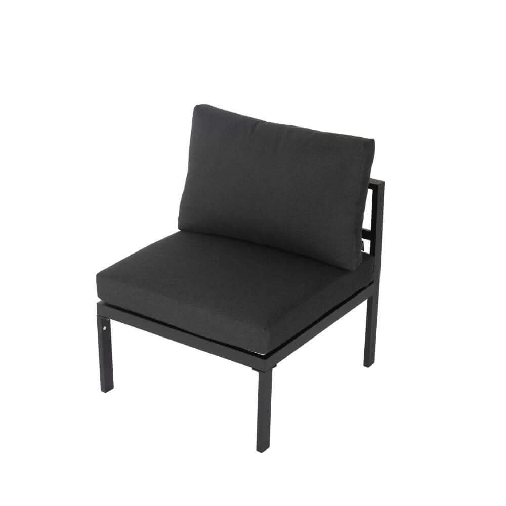 Outdoor 7-Piece Modern Patio Couch Set - Charcoal Grey