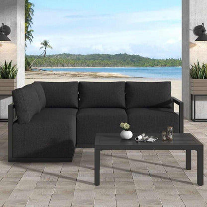 Four-Seat Alfresco Harmony Set Outdoor Furniture - Charcoal Grey