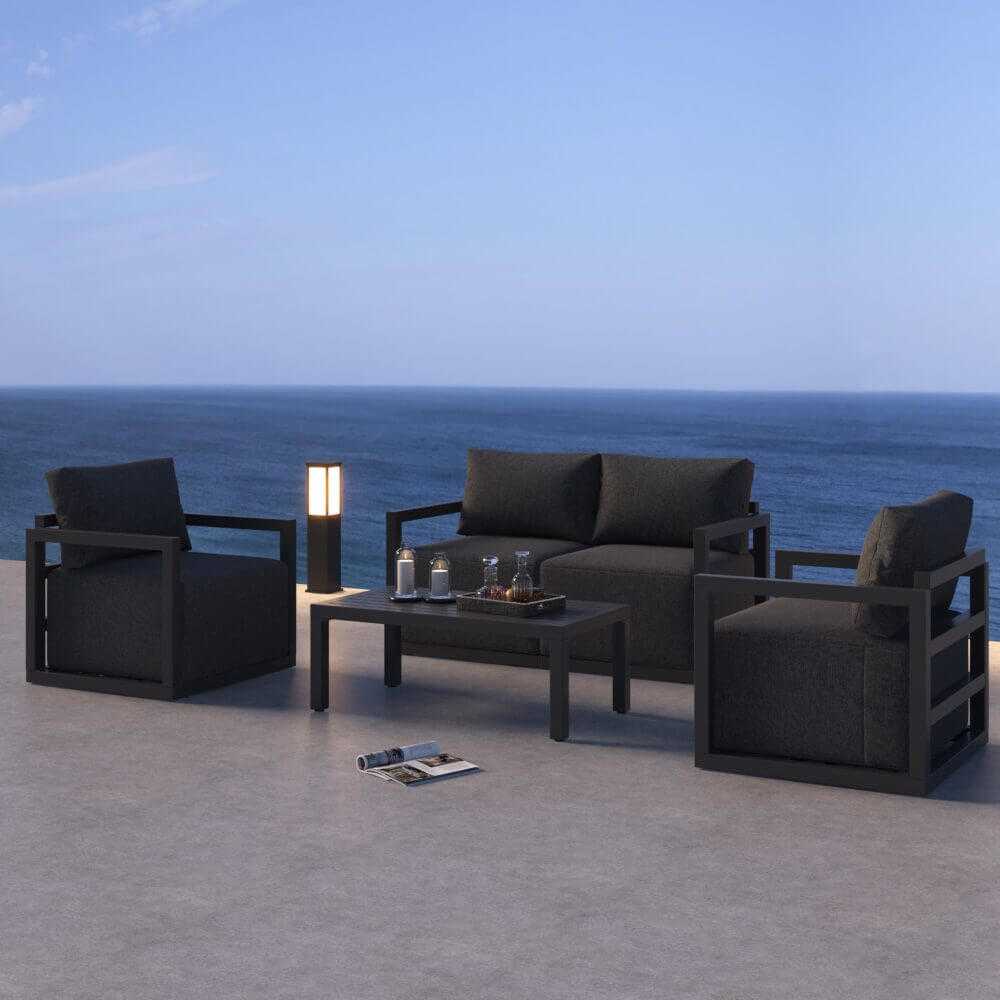 outdoor Lounge Set white 